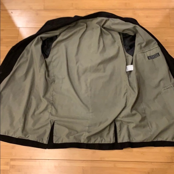 Barneys New York leather jacket black suede men 50 - Picture 8 of 10